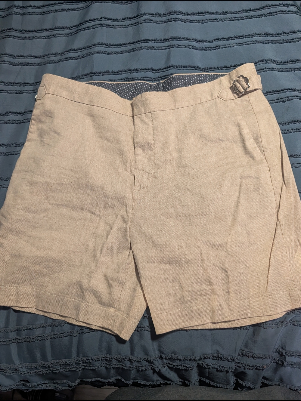 Michael Kors Tan Shorts With Polka Dot Lining